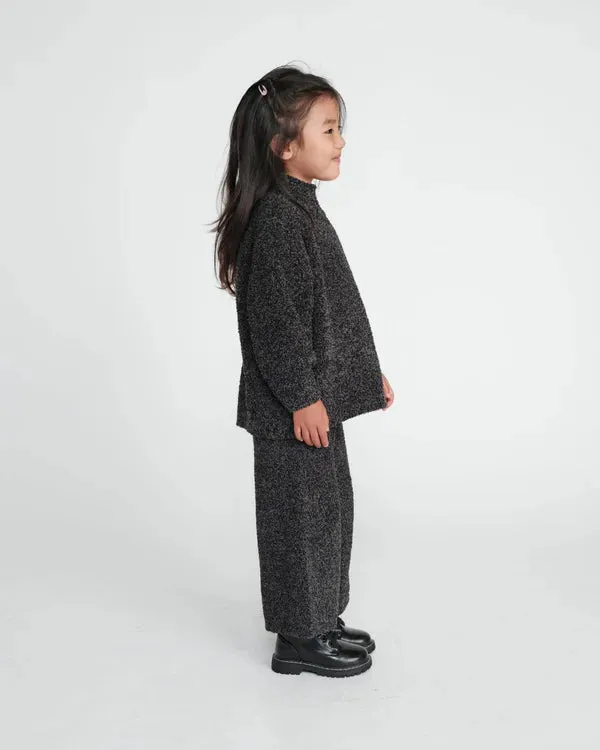 7AM - Boxy Mock Neck Sweater - Fuzzy
