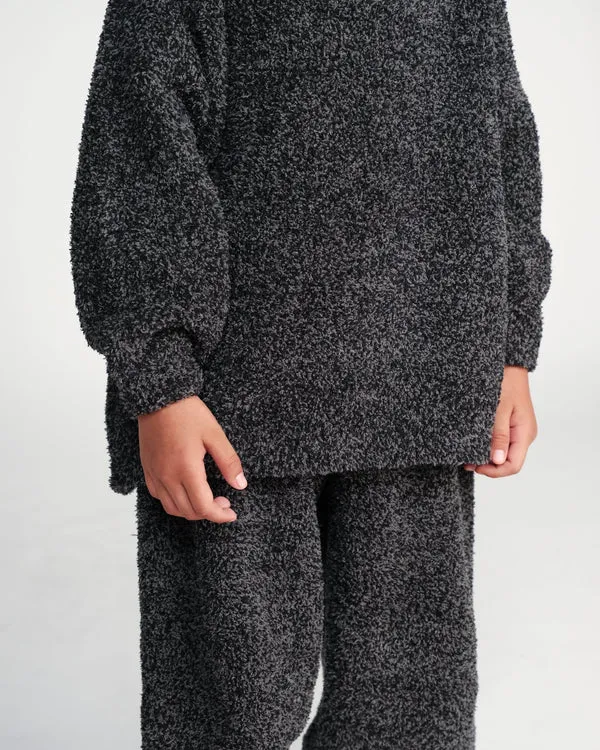 7AM - Boxy Mock Neck Sweater - Fuzzy