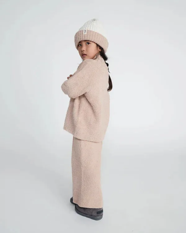 7AM - Boxy Mock Neck Sweater - Fuzzy