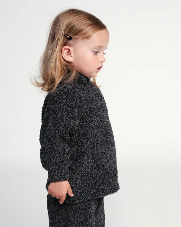 7AM - Boxy Mock Neck Sweater - Fuzzy