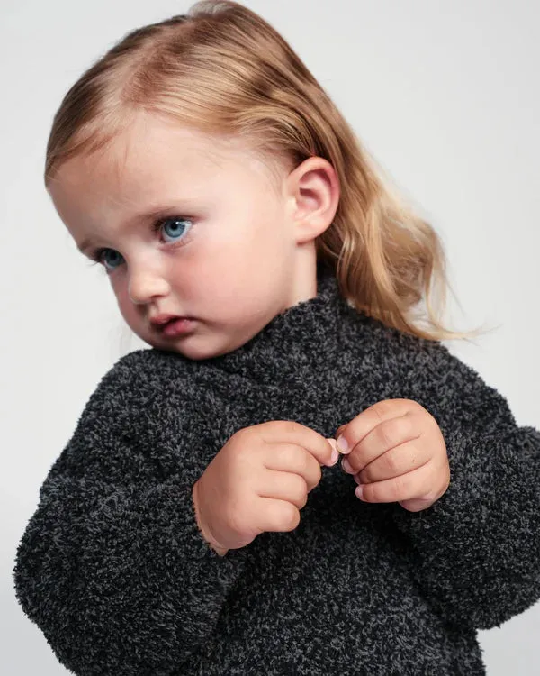 7AM - Boxy Mock Neck Sweater - Fuzzy
