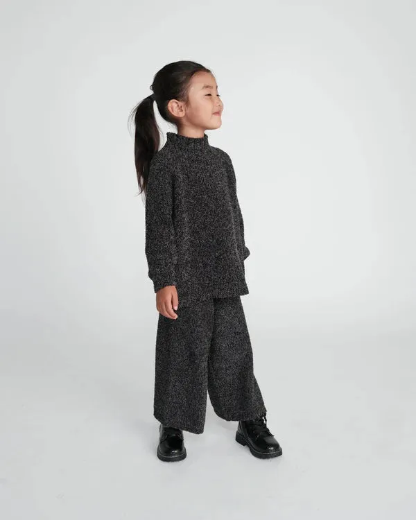 7AM - Boxy Mock Neck Sweater - Fuzzy