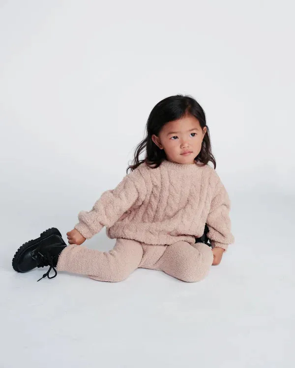 7AM - Boxy Sweater Cable Fuzzy