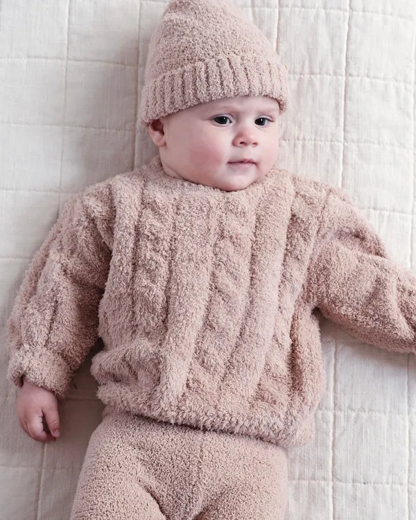 7AM - Boxy Sweater Cable Fuzzy