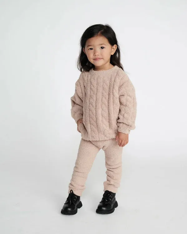7AM - Boxy Sweater Cable Fuzzy