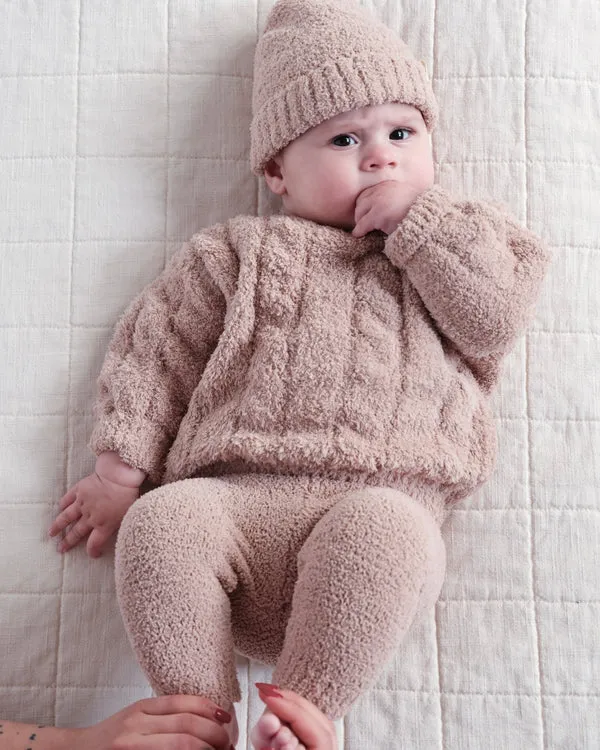7AM - Boxy Sweater Cable Fuzzy