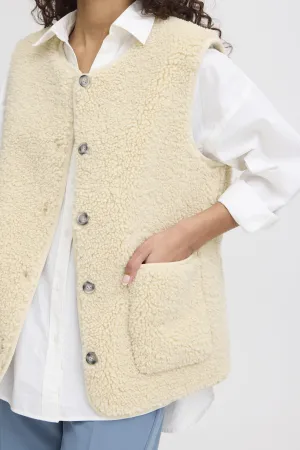 ALMOND MILK SHERPA VEST