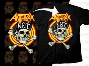 Anthrax Rock Band Bold Skull And Crossbones Graphic Png Design Digital Download