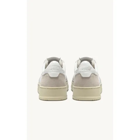 Autry Medalist Low Sneakers in Suede and Leather White