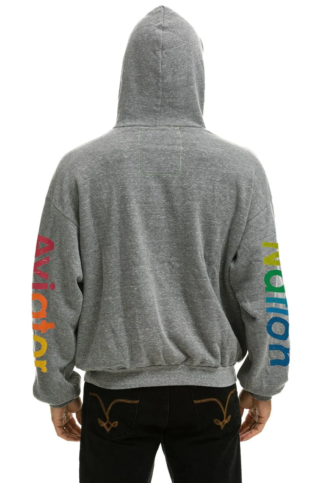 AVIATOR NATION NORTH SHORE RELAXED PULLOVER HOODIE - HEATHER GREY