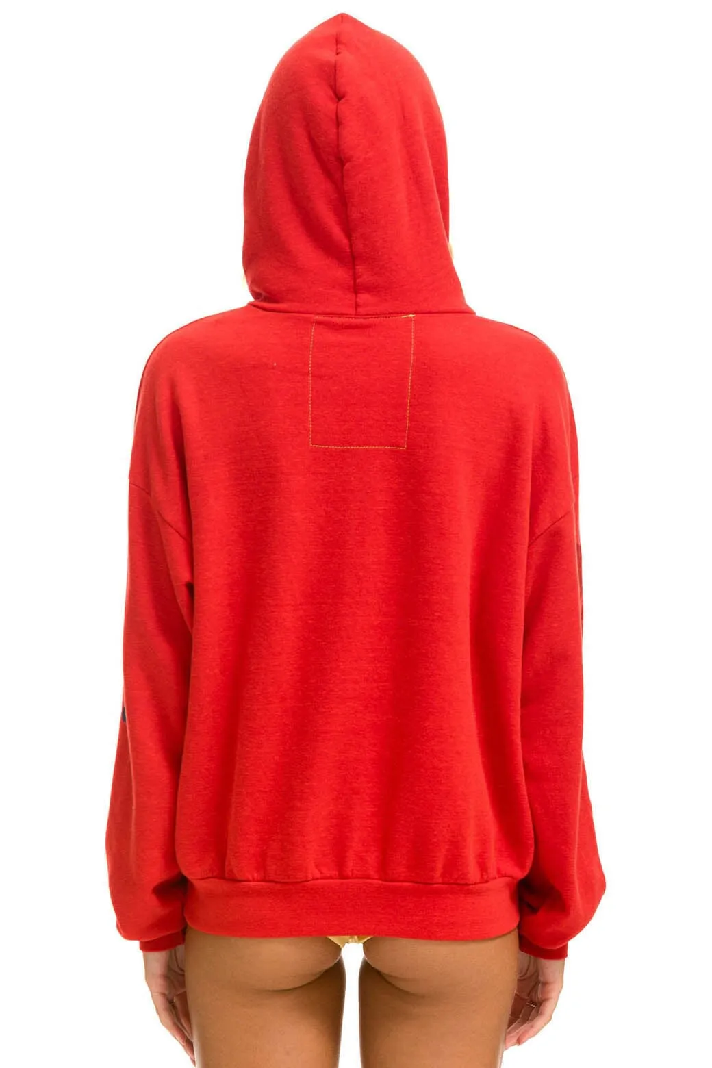 AVIATOR NATION SAN FRANCISCO RELAXED PULLOVER HOODIE - RED