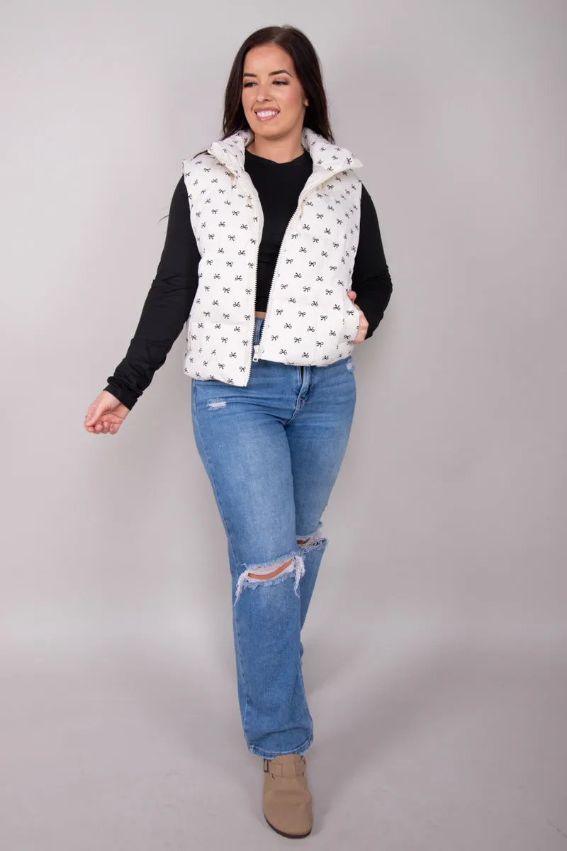 Bow Bliss Puffer Vest