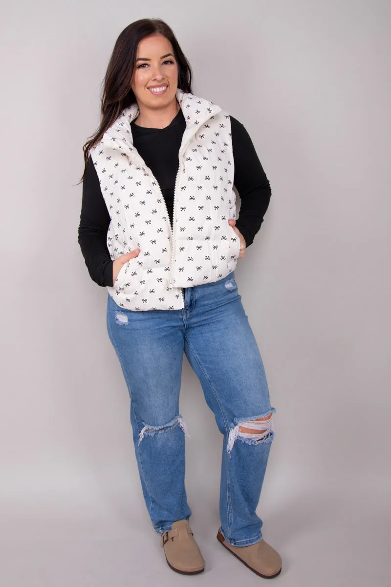 Bow Bliss Puffer Vest