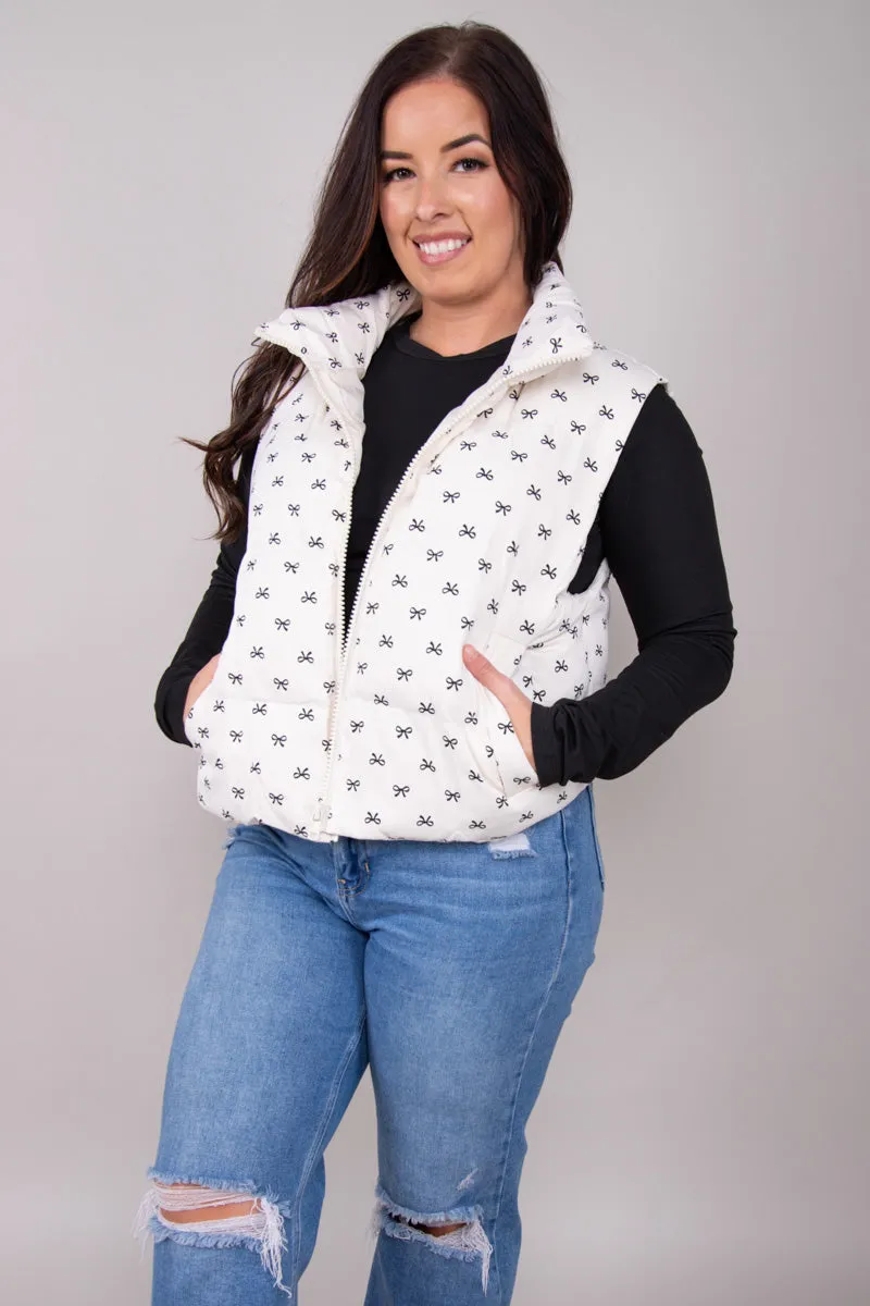 Bow Bliss Puffer Vest