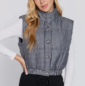 Checkered Puffer Vest