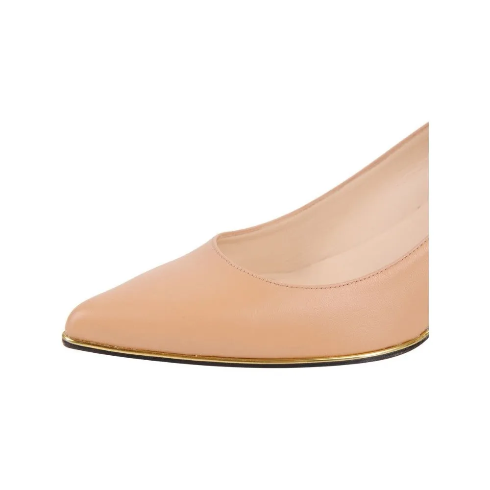 Christy V Nude Leather Jon Josef Pumps