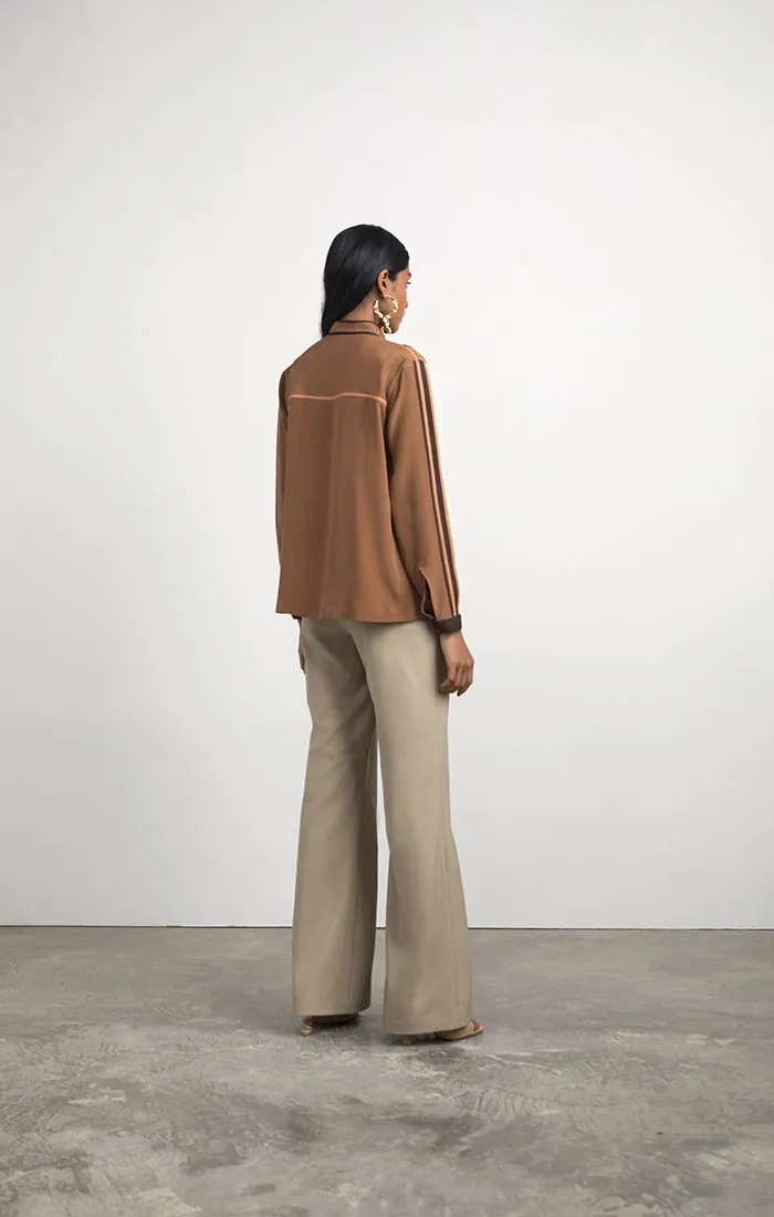 Classic Multi-binding Silk Shirt