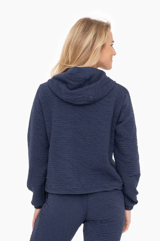 Cotton-Blend Textured Zip-Up Jacket