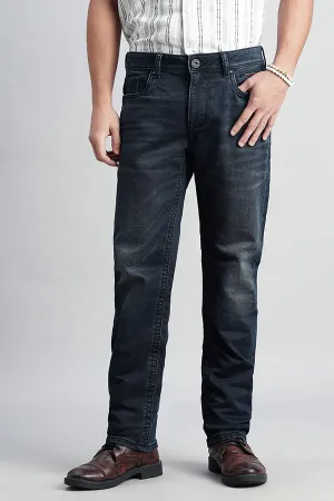 Dk Blue 5 Pocket Midrise, Comfort And Straight Fit Jeans