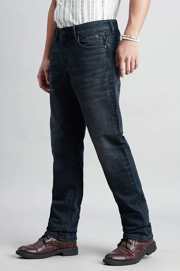 Dk Blue 5 Pocket Midrise, Comfort And Straight Fit Jeans