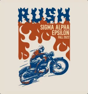 Edgy Flame Biker Fall Rush Shirt