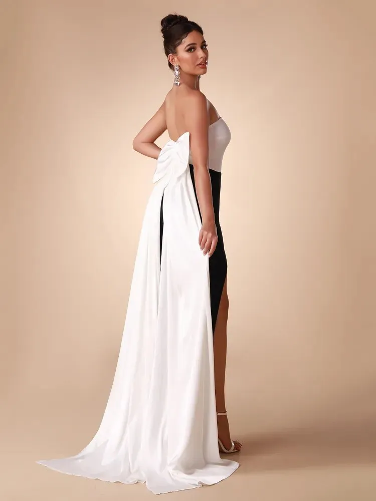 Elegant Strapless Women's Evening Party
