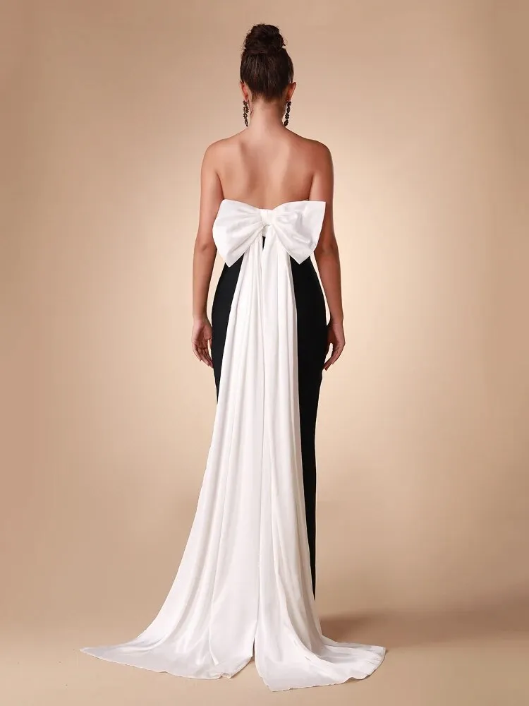 Elegant Strapless Women's Evening Party