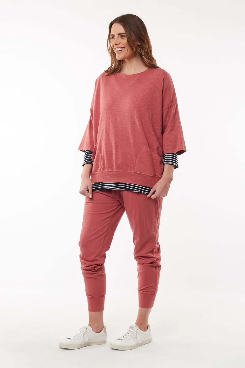 Elm - Fundamental Mazie Sweat - Deep Rose
