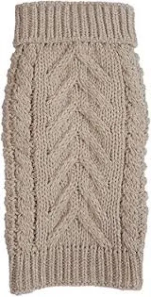 Fab Dog Chunky Knit Oatmeal Sweater