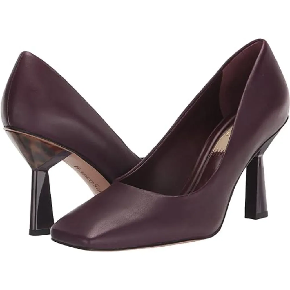 Finley Plum Leather Franco Sarto Pumps