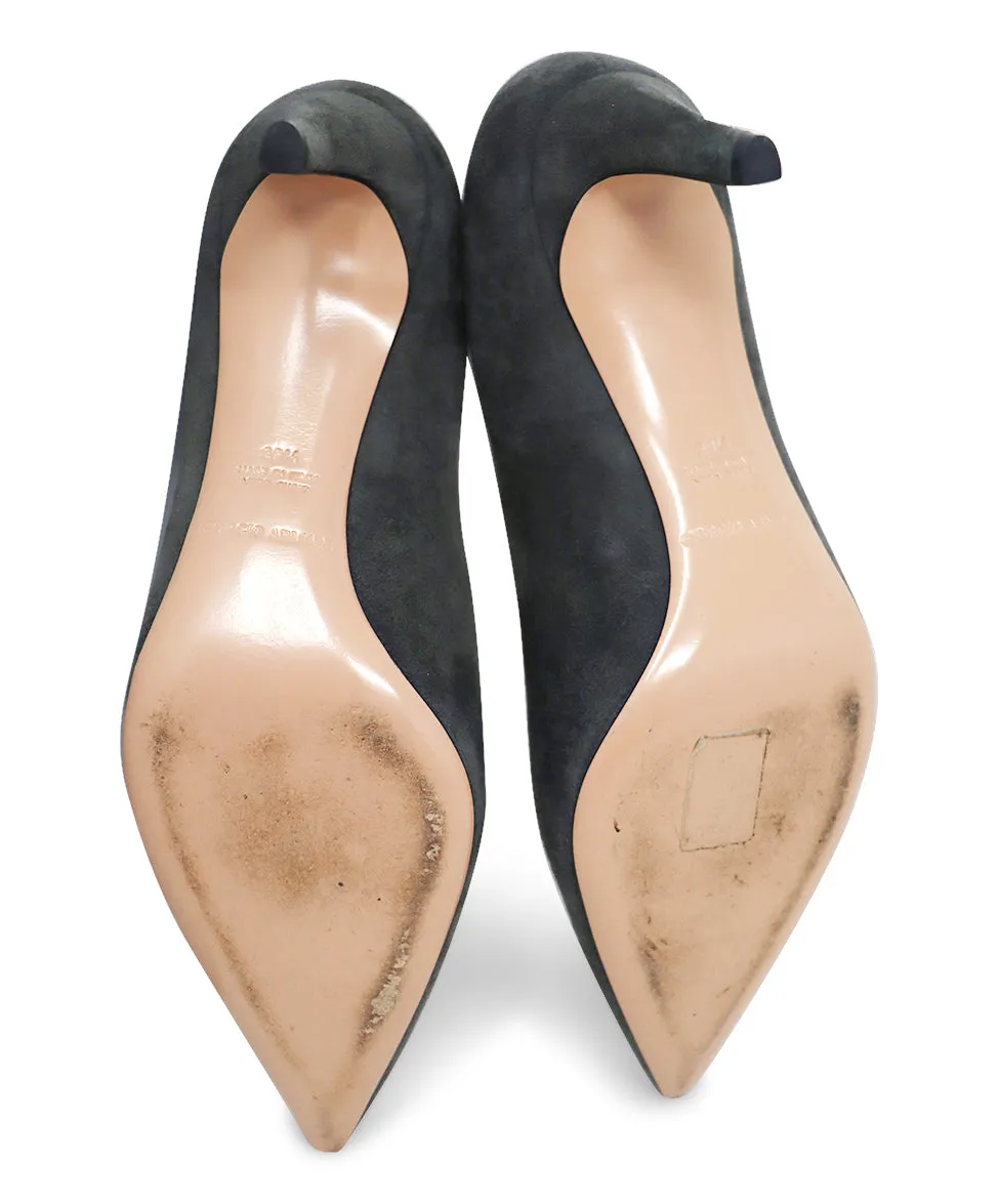 Giorgio Armani Grey Suede Heels sz 10
