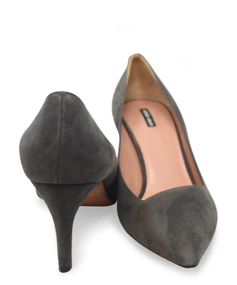 Giorgio Armani Grey Suede Heels sz 10