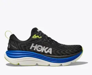 Hoka Men's Gaviota 5 Running Shoes- Black/ Electric Cobalt