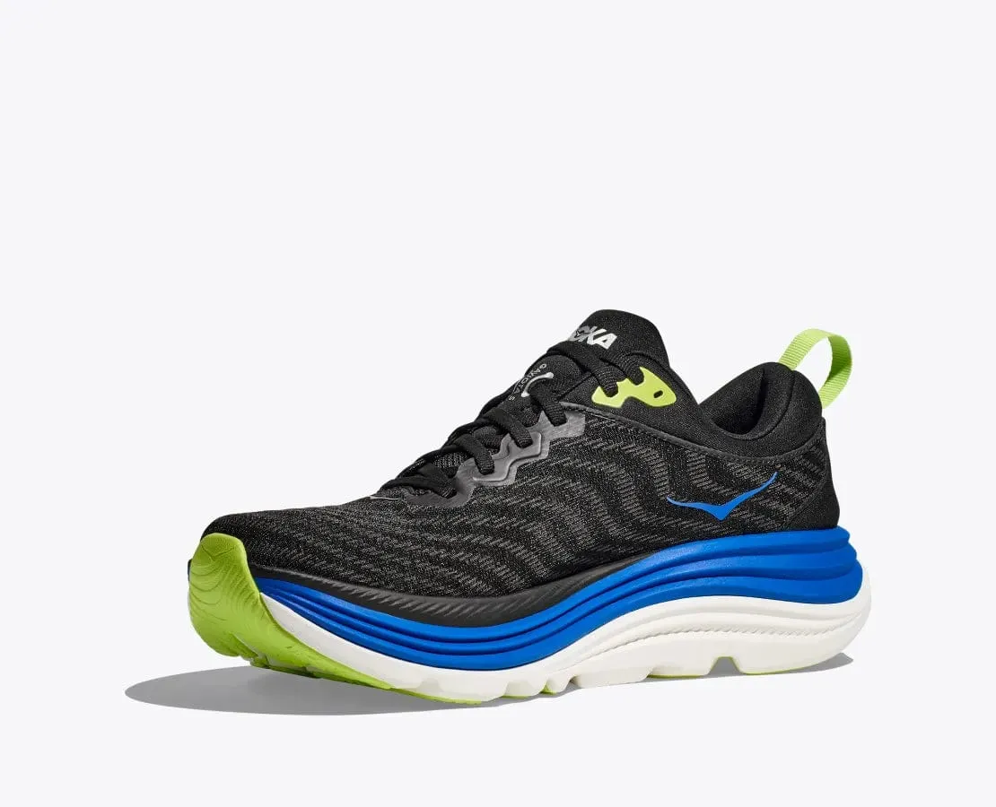 Hoka Men's Gaviota 5 Running Shoes- Black/ Electric Cobalt