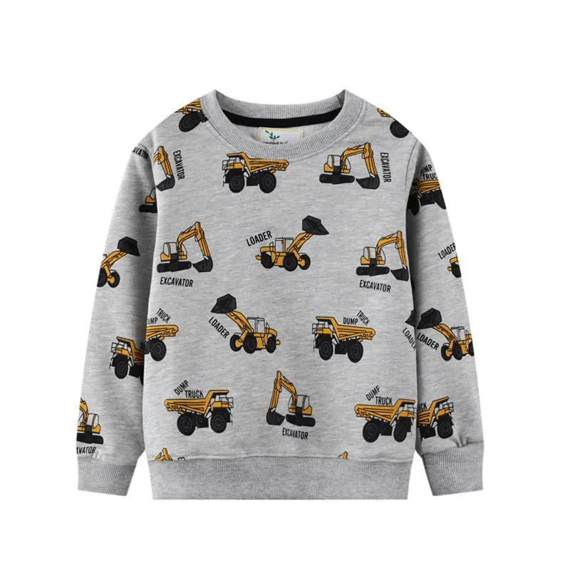 Kids Boys Stars Print Warm Winter Sweatshirts