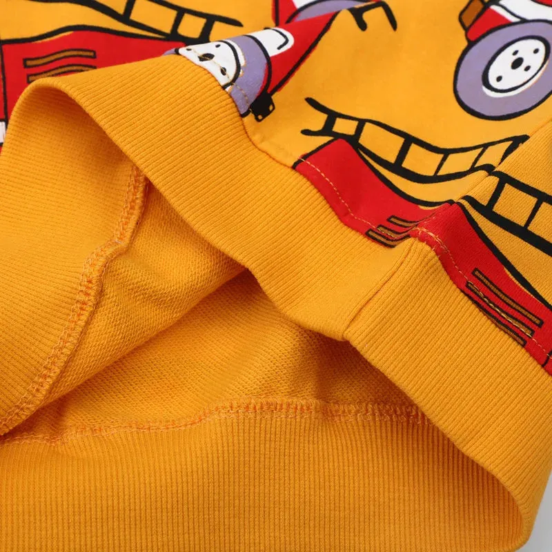 Kids Boys Stars Print Warm Winter Sweatshirts