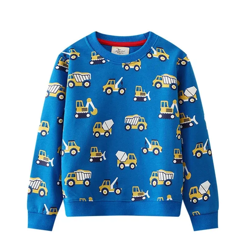 Kids Boys Stars Print Warm Winter Sweatshirts