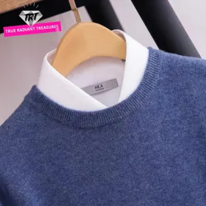 Men's Warm Casual Knitted Pullover Sweater