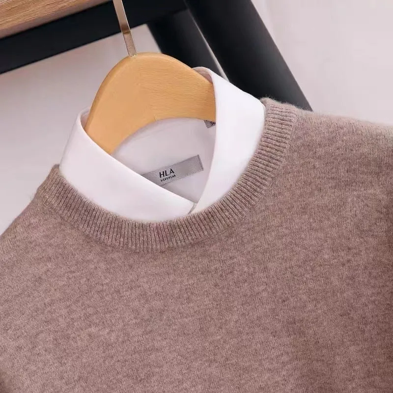 Men's Warm Casual Knitted Pullover Sweater