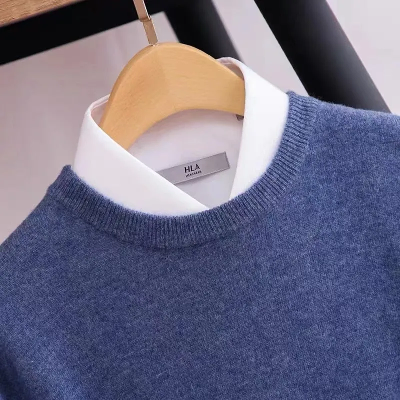 Men's Warm Casual Knitted Pullover Sweater