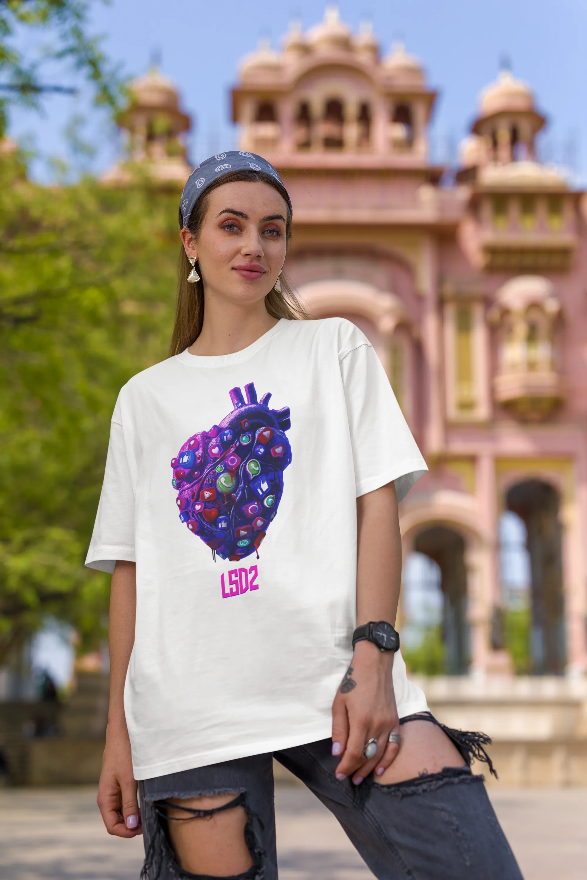 Official LSD Social Media Connections Oversized  T-Shirt