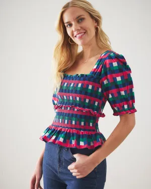 Painted Pixels - Sophisticated Soiree Top - Jewel Multi