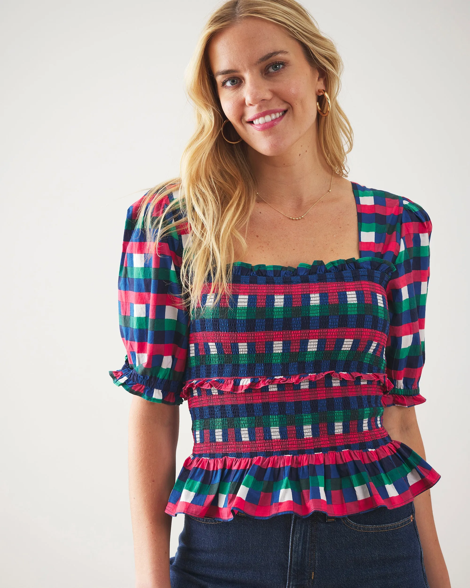 Painted Pixels - Sophisticated Soiree Top - Jewel Multi