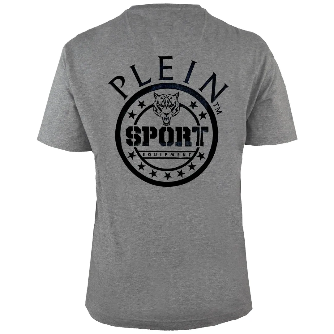 Plein Sport Circle Logo On Back Grey T Shirt