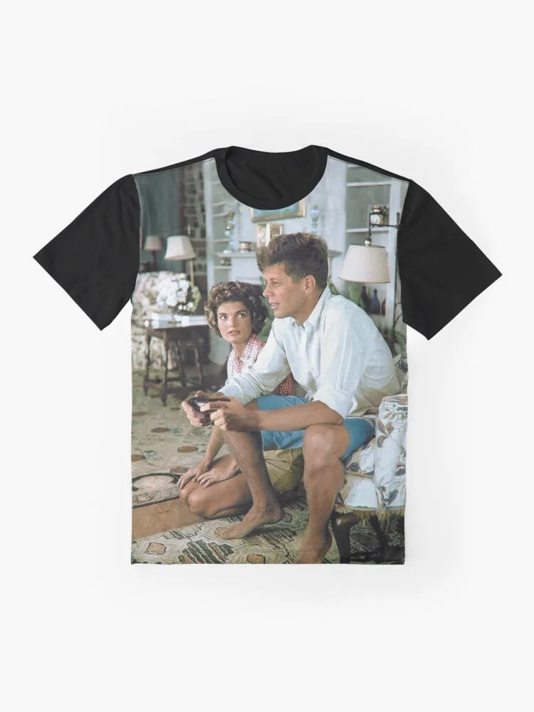 "JFK 'Press F' Graphic Gaming T-Shirt"