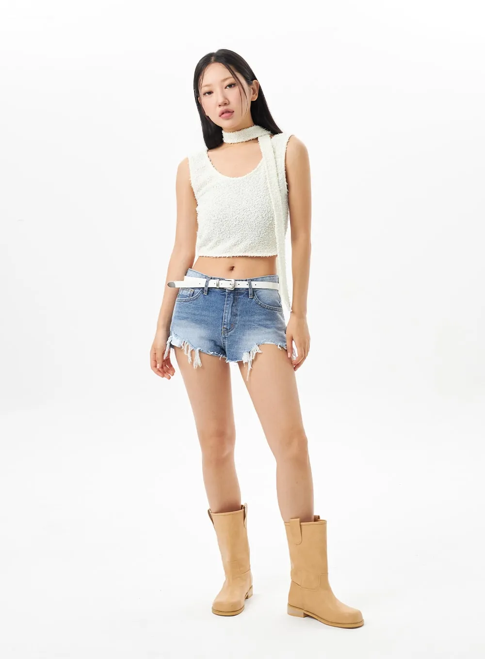 Ripped Denim Shorts CU319