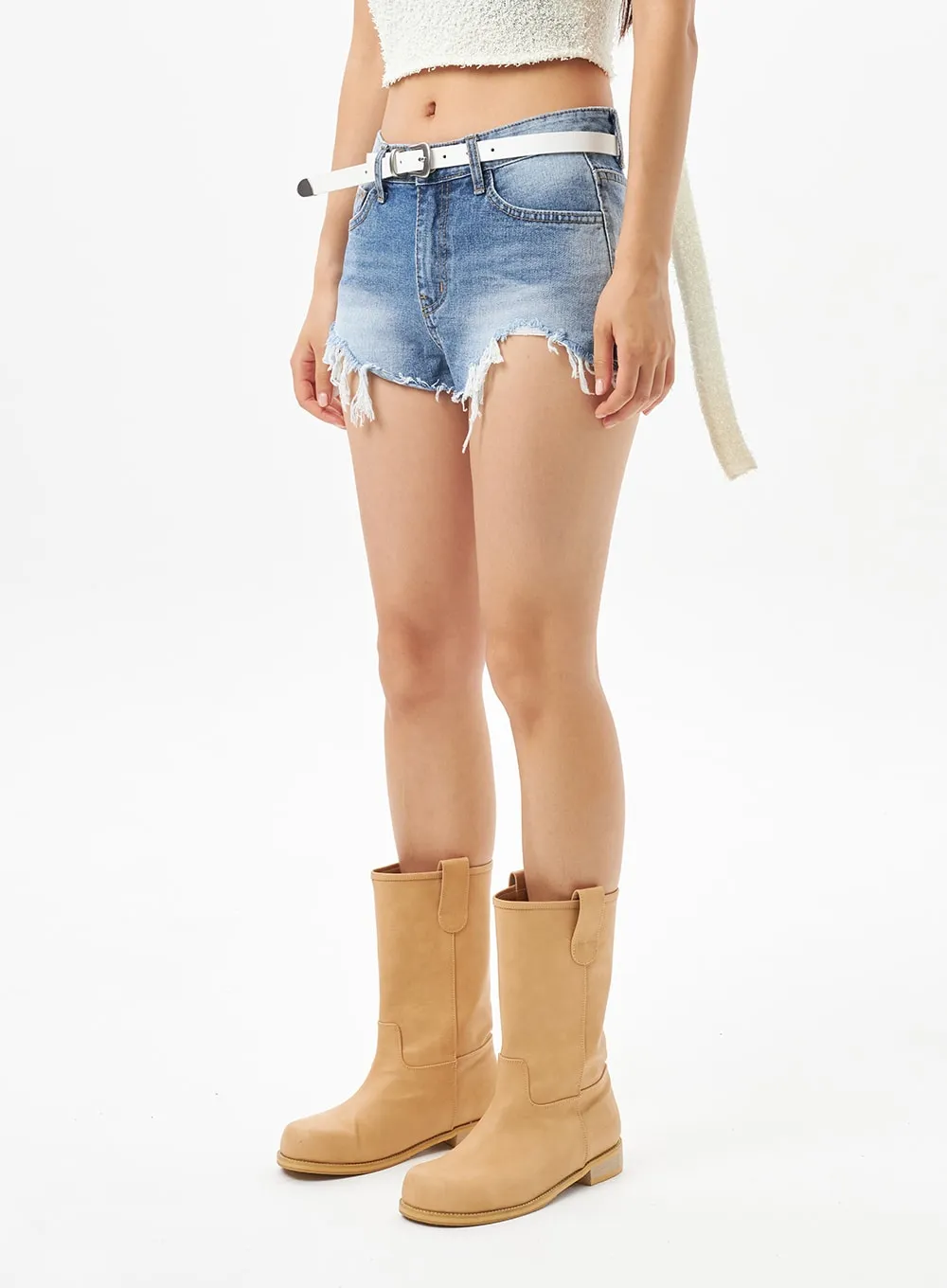 Ripped Denim Shorts CU319