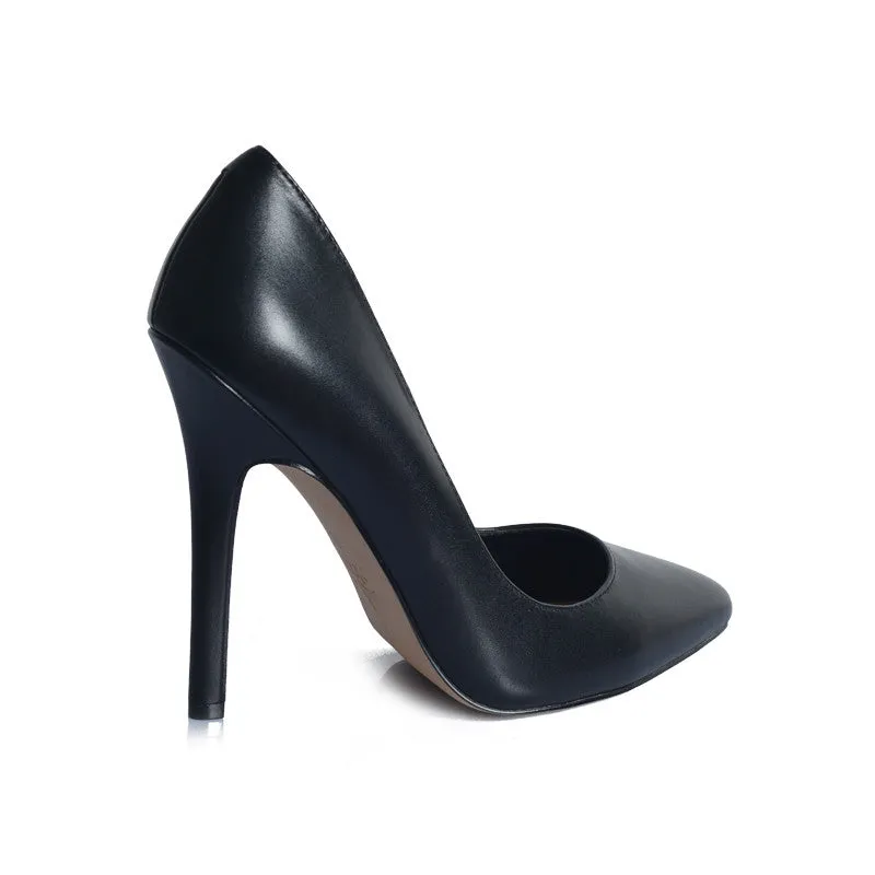 RMK Cian Black Leather Heels