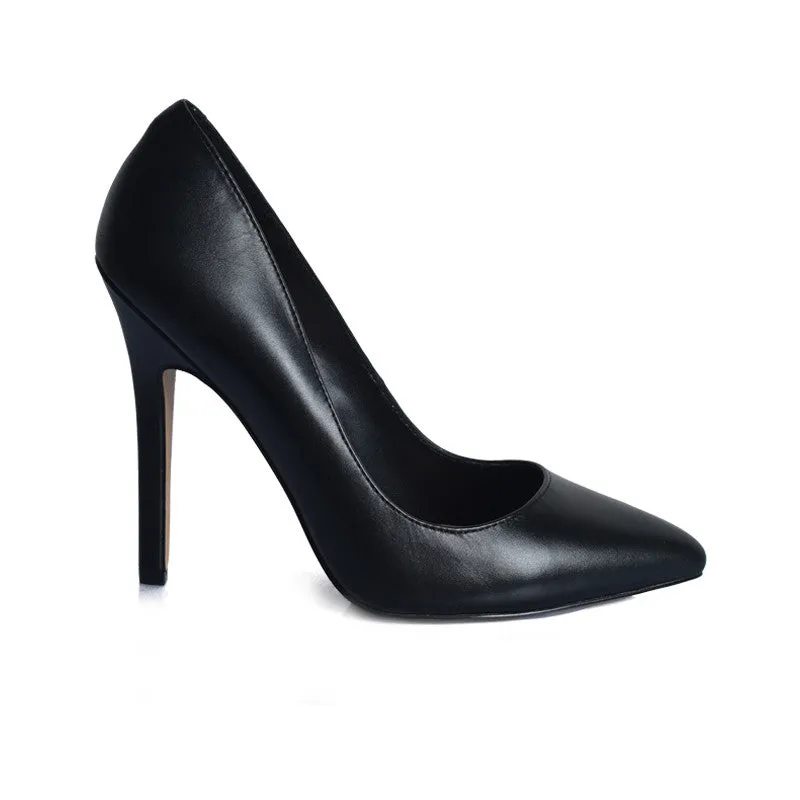 RMK Cian Black Leather Heels
