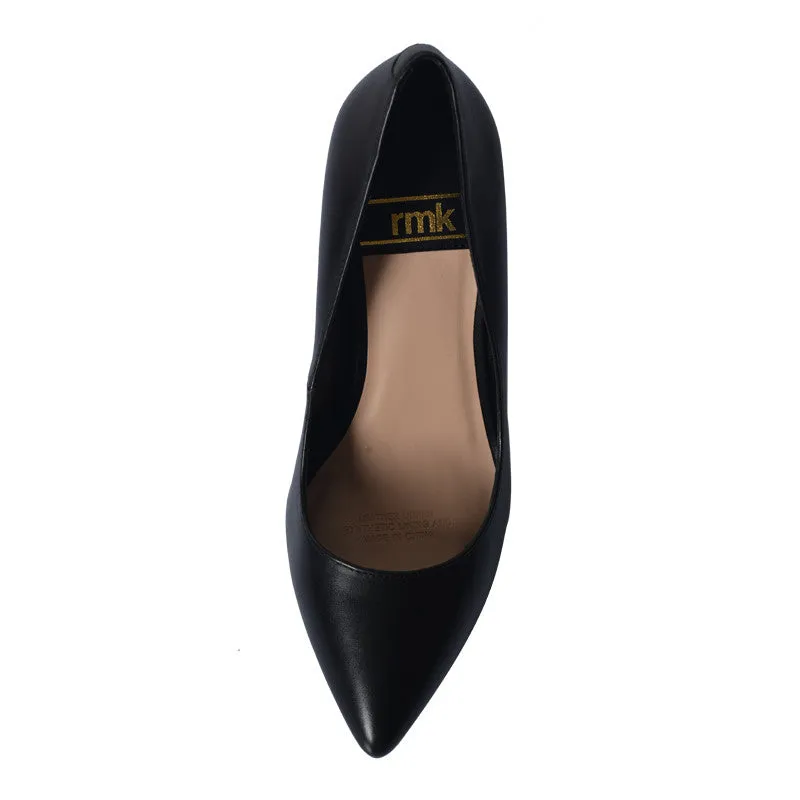 RMK Cian Black Leather Heels